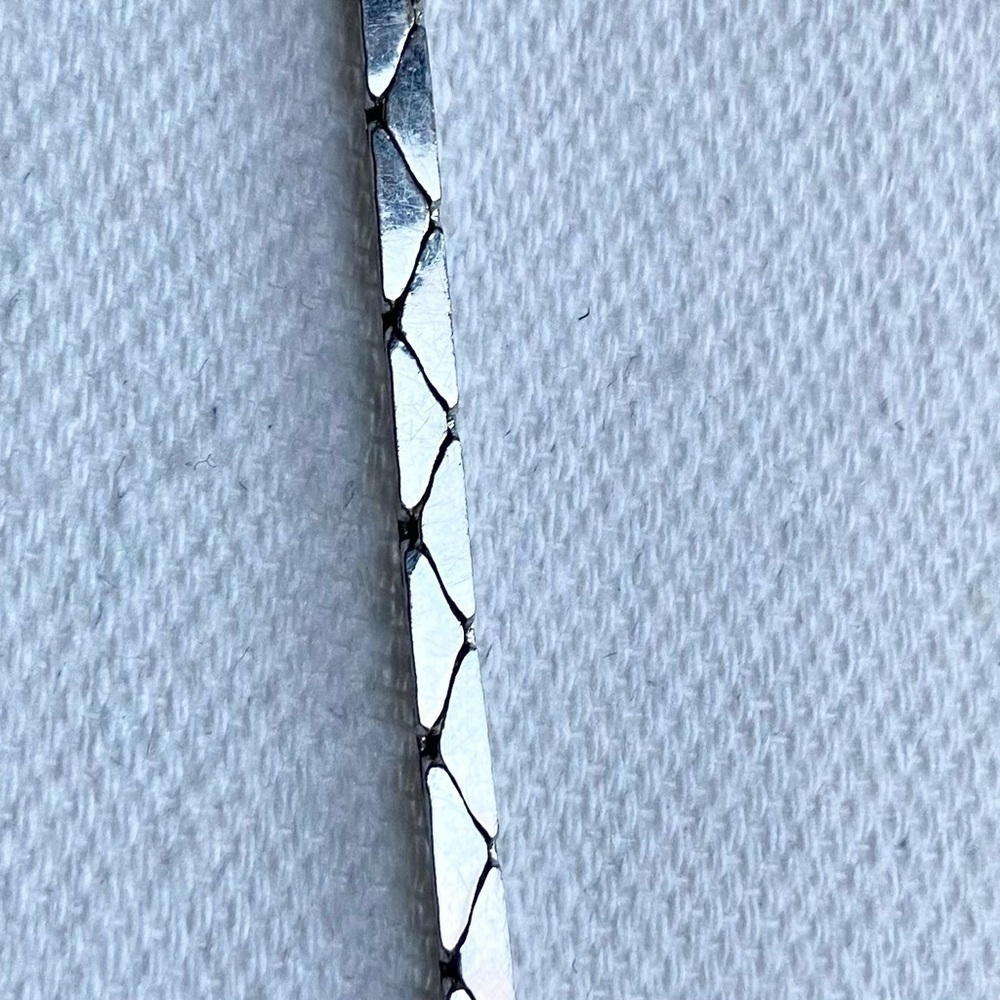 Long Box Chain Silver Tone Necklace Plain Simple Casual Necklace - Picture 2 of 8